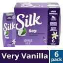 Silk Shelf-Stable Soy Milk Singles, Very Vanilla, Dairy-Free, Vegan, Non-GMO Project Verified, 8 oz., 6 Pack
