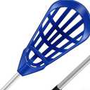 Jenaai 2 Pack 40 Inch Youth Lacrosse Sticks Practice Lacrosse Sticks Aluminum Training Equipment for Beginners Amateur Athletes Indoor Outdoor Sport(Blue)