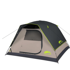 Happy Travel Camping Tent, 4 Person Dome Tents for Camping with Rainfly, Waterproof Clip Easy Setup Portable Family Tent with Mesh Windows, 20% More Headroom Backpacking Tents for Camping & Hiking