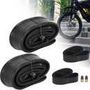RUTU Inner Tube 2 Pack for Sur Ron,70/100-19 2.25/2.50-19 Electric Dirt Bike Tubes Heavy Duty 2 mm Reinforced Thickness with Rim Strip Copper Dust Caps for Surron Light Bee Talaria