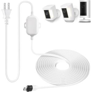 ALERTCAM Weatherproof Power Cord for Spotlight Cam Plus/Pro (Battery), 25ft USB-C Outdoor Charging Cable for Continuous Camera Power Supply, White