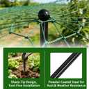 72 Inch Garden Stake Netting Support, 4PCS Heavy Duty & Rust Proof Powder Coated Steel Plant Stakes for Garden Fencing, Plant & Crop Protection from Wildlife