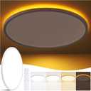 23 Inch Flush Mount Ceiling Light with Night Light, 54W 5400LM, Dimmable LED Ceiling Lights Fixture with Remote Control, 3000K/4000K/6500K Selectable, Slim Bright Bedroom Light Fixture, Round White