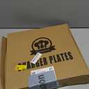 White Charger Plates,13 Inch Vintage Dinner Plate Chargers Round Server Ware. Set of 6 Plastic Beaded Chargers for Dinner Plates, Party, Wedding (White)