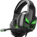 EKSA Fenrir S Gaming Headset with Microphone, Noise Cancelling Mic, Comfortable Ear Pads, 50 mm Drivers, RGB Light, One Key Control, Gaming Headphones for PC, Xbox, PS4, PS5, Switch, Controller