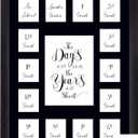 School Year Picture Frame Pre K-12 Collage Photo Display Graduation Black Solid Wood Frames for Wall Hanging and Table Top Display 15 Opening Black Mat- The Days Are Long- Pre School to 12th