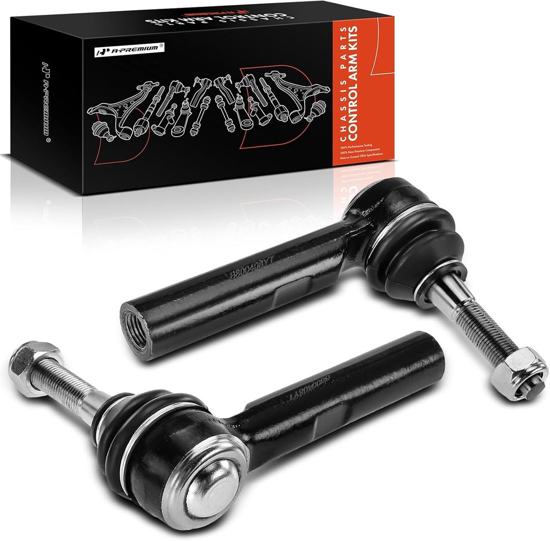 A-Premium 2 x Front Outer Tie Rod Ends, Compatible with Chrysler 200 11-14, Sebring 07-10, Dodge Avenger 08-14, Caliber 07-12, Journey 09-18, Jeep Compass 07-17, Patriot 07-17