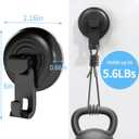 2 x Suction Cup Hooks for Shower, Powerful Vacuum Suction Cup Hook for Towel, Robe, Loofah, No Hole Punched, Reusable Bathroom Towel Hooks, Black, 4 Pack