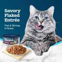 Blue Buffalo Tastefuls Flaked Wet Cat Food, Made with Natural Ingredients, Fish and Shrimp Entrée in Gravy, 5.5-oz Cans (24 Count) (EXP 10/20/28)