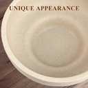 YMXYJM Large Decorative Bowl, Modern Handicraft Resin Bowls for Home Decor, Decorative Fruit Bowl for Kitchen Counter, Stylish Key Bowl for Entry Table, Artificial Stone Resin Beige