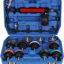 WNZ Universal Radiator Pressure Tester and Pieces Radiator Pressure Tester Portable Toolbox Blue (15-Piece Set)