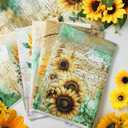 Geyoga 6 Pieces Sunflower Kitchen Towels Absorbent Dish Hand Towel Decorative Tea Washcloth for Summer Kitchen Bathroom Home Decor, 16 x 24 Inch