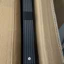 BOCOM 14.5 FT Aluminum Telescoping Ladder, Lightweight Multi-Purpose Collapsible Extension with 2 Triangle Stabilizers, Heavy Duty 330 lbs Max Capacity, Ideal for Home, RV, and Outdoor Work Black