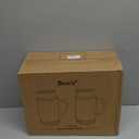 Glass Pitcher with Lid, 2 PACK 84 oz/2.5L Liter Vintage Water Pitcher, Clear Borosilicate Glass Water Carafe for Cold Brew, Coffee, Lemonade, Iced Tea,Beverage, Heat Resistant