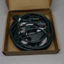 15FT Outdoor Green Extension Cord with Multiple Outlets, Evenly Spaced 3 Outlets, Light Duty 16/3 SJTW Cable with Grounded Plugs, 13AMP 1625W 125V 16AWG, ETL Listed