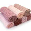 3 x Kestel Baby Washcloths, 7-Pack 100% Muslin Cotton Soft & Absorbent, 12"x12" (Pink)