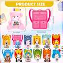 15 Set Welcome Back to School Gifts for Students Teachers Stuffed Animals Bulk Mini First Day of School Plush Animals with Card Small Stuffed Doll Tiny Keychain Classroom Gift Party Favors