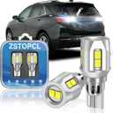 921 LED Reverse Light Bulbs Fit for Chevrolet Equinox 2005-2020, Upgraded 500% Brightness, Super Bright 912 T15 LED Backup Lights Replacement, 6000K White, Pack of 2