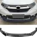 Carbon Fiber Front Bumper Lip Compatible with Honda CRV CR-V 2017 2018 2019 2020 Front Bumper ABS Front Lip Spoiler Splitter