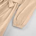 blibean Girls Cotton Long Sleeve Dresses Ruffled Semi Formal Dress Size 6-15 Years (XXL)