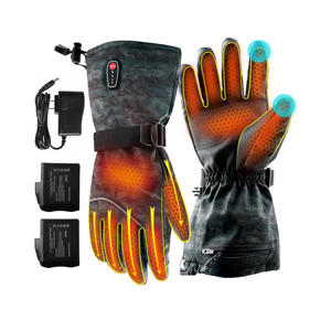 Rechargeable Heated Gloves for Men Women, 7.4V 3200mAh Batteries, 5 Heating Levels, Touchscreen Warming for Winter Outdoor Work Sport Cycling Skiing, L