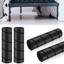 ReliThick 3 Pcs Bed Frame Toe Protectors 6" Bed Frame Leg Covers Feet Protectors to Keep Your Toes from Hard Furniture Legs Corner Guards, No Adhesive or Glue (Black)