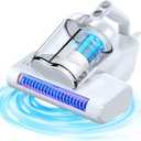 Mattress Vacuum Cleaner, 16Kpa Bed Vacuum Cleaner with 253.7nm UV-C Light & 40000 RPM/Min Brushroll Rotation & Heating Tech, Widened Suction Port(Corded, 600W) (White)