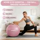 APEXUP Yoga Ball Exercise Ball Anti Slip Heavy Duty for Fitness, Balance & Core Workout, Balance Training, Pregnancy & Physical Therapy, 5 Sizes