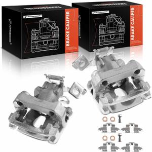 A-Premium Rear Disc Brake Caliper Assembly with Bracket Compatible with Toyota Models - Prius 2010-2015, Prius Plug-In 2012-2015, L4 1.8L, Hatchback, 2PCS