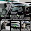Outside-Mount Window Visors Rain Guards for Jeep Wrangler JL 2018-2026/Jeep Gladiator 2020-2026, Full-Size Wind Vent Deflectors Car Accessories Dark Smoke 4-Piece Set with Thicker
