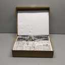 Christmas Village Set - 7 White Ceramic Houses with Remote LED Tea Lights and 8 Mini Trees, Farmhouse Christmas Decorations Indoor for Fireplace, Mantel, Tabletop, Shelves Winter Holiday Decor