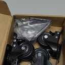 GBL 2" Heavy Duty Caster Wheels with Brakes + Screws - up to 440Lbs - Set of 4 No Floor Marks Silent Castor for Furniture - Rubbered Trolley or Pallet Swivel Wheels - Black Casters