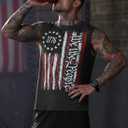 Mainfini Men American Flag Tank Top Muscle Graphic Gym Workout USA Sleeveless Tee Shirts (S-3XL) (S)