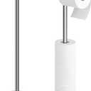 TACGEA Toilet Paper Holder Stand, Bathroom Toilet Paper Roll Holder Stainless Steel, Storage for 4 Rolls of Toilet Tissue, 2 Set Silver (2 Pack Sliver)