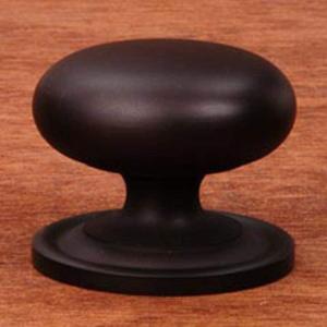 CK 3217 ATRB Rki - Oil Rubbed Bronze Small Solid Plain Knob with Backplate