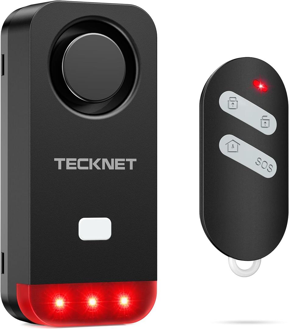 TECKNET Bike Alarms for Ebikes with Remote Control, Motorcycle Alarm, 120dB Bicycle Anti-Theft Alarm, IP65 Waterproof Bicycle Alarm, Wireless Ebike Alarm Suitable for Bicycles, Motorcycles and Carts