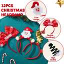 JOYIN 12 Packs Christmas Headbands 3D Head Hat Headbands for Kids Women Men Christmas Parties Costume Accessories Xmas Holiday Party Favors Photo Booth (ONE SIZE FIT ALL)