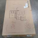 Makeup Vanity Desk with Smart LED Mirror & Charging Station, 35.4" White Vanity Table Set with Cushioned Stool, 4 Drawers & Hairdryer Rack, Modern Bedroom Dressing Table-White