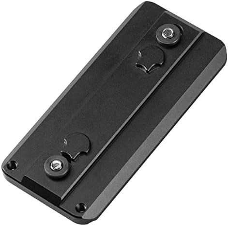 FANAUE Keymod Rail Tripod Plate Adapter Mount with Safety Stop Screws,for Tripod Ball Head Ballhead,Compatible Arca Swiss RRS Dovetail