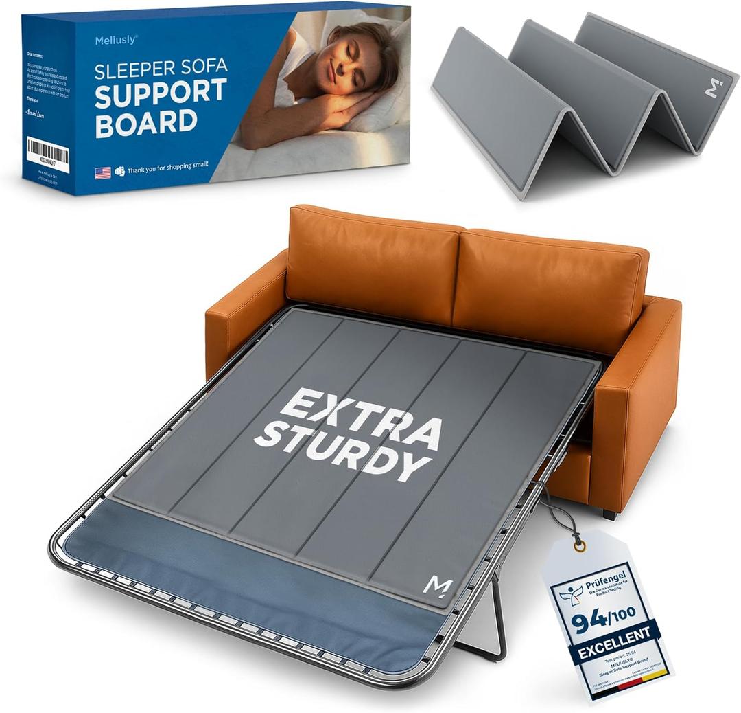 Meliusly Heavy Duty Sleeper Sofa Support Board (60x48 - Queen Size) Reinforced Wood Sofa Bed Support, Pull Out Couch Mattress Board, Sleeper Bar Shield, SleeperSaver