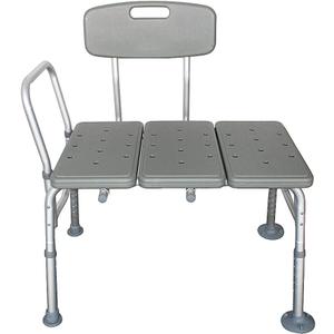 Winado Tub Transfer Bench for Bathtub with Backrest & Armrest, Supports up to 330 lbs Aluminium Alloy Bath Chair, Gray