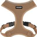 Best Pet Supplies Voyager Aerolite Adjustable No Pull Dog Harness with Reflective Stripes for Walking, Jogging, Heavy-Duty - Beige, Medium