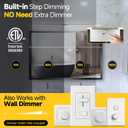 Matte Silver Vanity Lights 48 inch, 4-Level Brightness Built-in Dimmer, 28W Dimmable 5CCT Bathroom Light Fixtures Over Mirror, Vanity Lights for Bathroom Mirror Cabinets Bedroom-FCC ETL