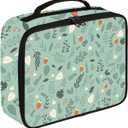 Sage Green Insulated Lunch Bags for Women Green Leaf Lunch Box Portable Waterproof Leakproof Thermal Lunch Box Cooler Bags Lunch Tote Bags Reusable