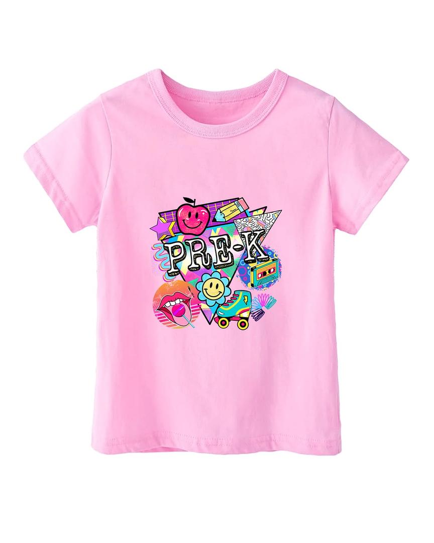 Habudda First Day of Preschool Shirt Pre K Shirts for Girls Boys Toddler Kids 2T 3T 4T Prek Cotton Tee 1st Day of Preschool Gift