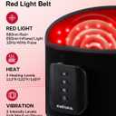 Medisana Red Light Therapy for Body, Upgraded 3-in-1 Cordless Red Light Therapy Belt with 3-Mode Red Light, Vibration Massage & Heating, Wearable 660nm/850nm Infrared Red Light Thearpy for Back Pain
