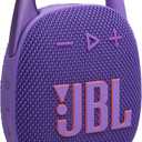 JBL Clip 5 - Ultra-Portable, Waterproof & Dustproof Bluetooth Speaker, Big JBL Pro Sound with Punchy bass, Integrated Carabiner, Up to 12 Hours of Play, Made in Part with Recycled Materials (Purple)