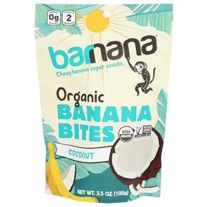 Set of 2 Pack, BARNANA Organic Coconut Banana Bites, 3.5 OZ (BBD:03/17/26)