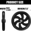 2 Sets Replacement Wheelchair Wheels for Walkers 7.5 Inch Wheelchair Front Wheels Anti Slip Walker Rubber Replacement for Stroller Casters Rollers Accessories