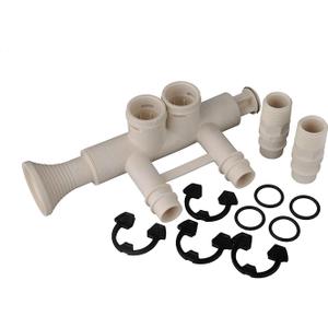 7345396 - High Flow 1" Water Softener Bypass Valve Kit with (2) Adapters, (4) Clips, and (4) O-rings